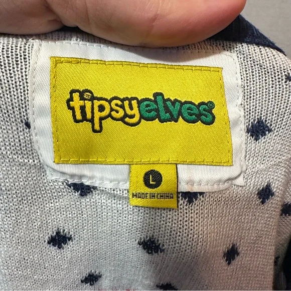 Tipsy Elves Reindeer Climax Ugly Christmas Sweater - size L - Picture 6 of 6